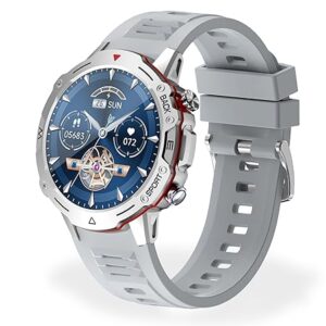 nervfit newly launched blaze smartwatch 1.4” led display, bluetooth calling, ip67 waterproof, heart rate & spo2 monitor, sleep & stress tracking, 7 day battery, fitness & sports modes (silver grey)