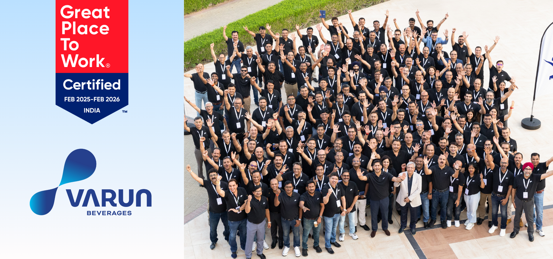 Varun Beverages Landing Page website gptw banner