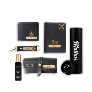 personalized leather men's customised gifts|men perfume & leather giftset for diwali christmas secret santa new year gift men father brother husband friend family office colleagues